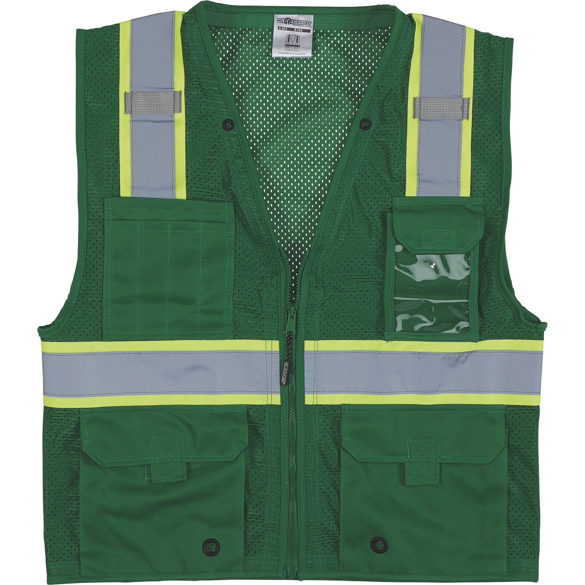 Kishigo Men's Enhanced Visibility Economy Mesh Vest, Lime, Small/Medium, Model# B104-S-M